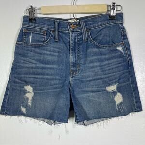 J.Crew Denim Distressed Jean Shorts. Size 25. In excellent condition!